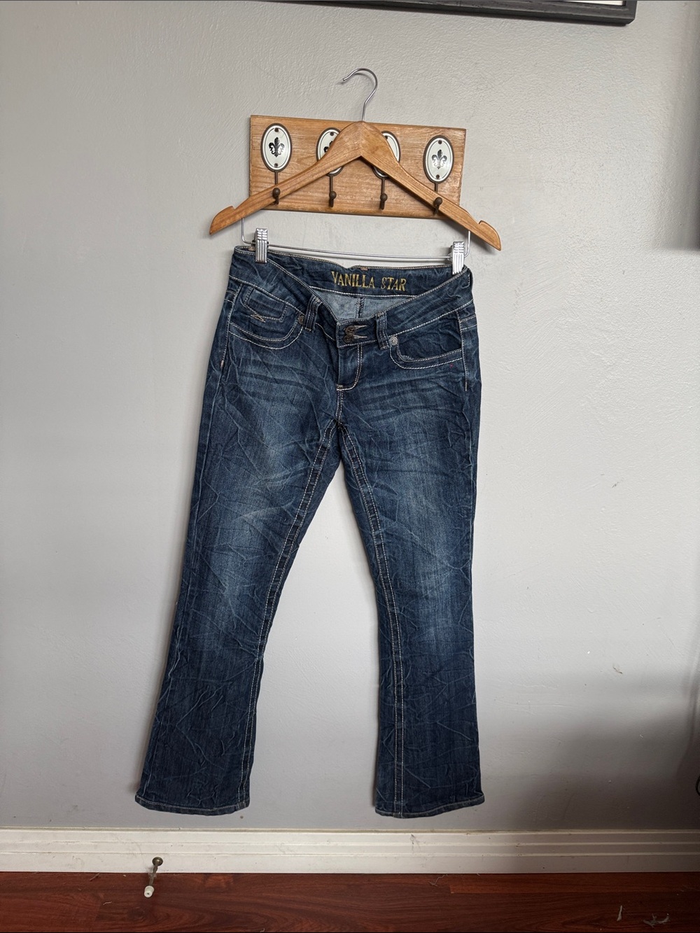 Vanilla Star Women's Dark Blue Bootcut Jeans